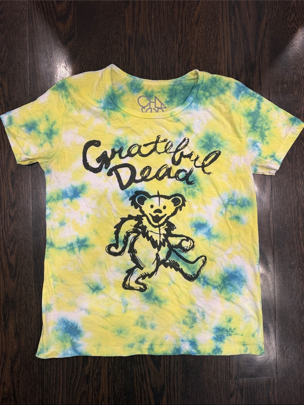 Chaser Yellow & Blue Tie-Dye Grateful Dead Short Sleeve Tee